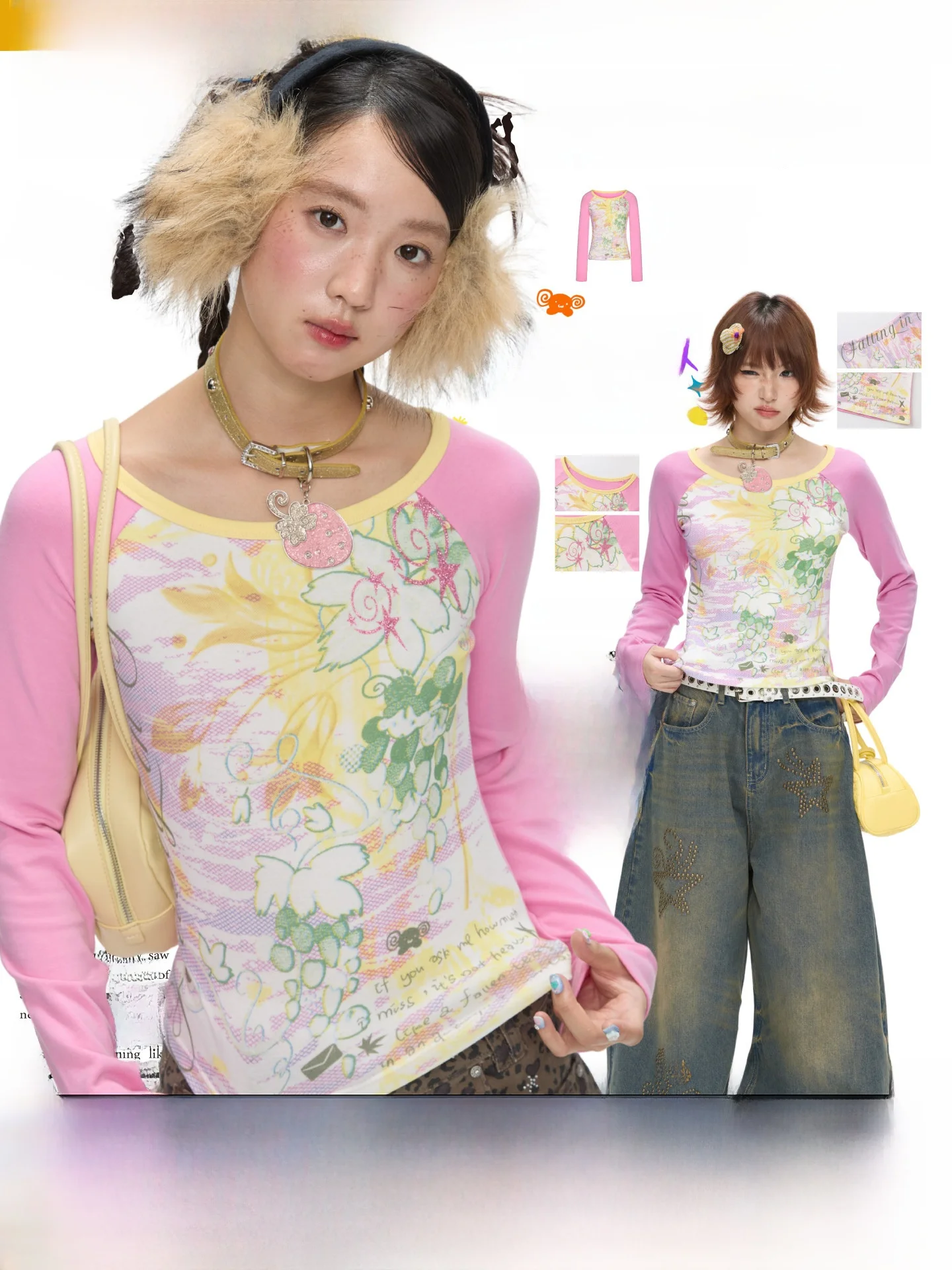 BENAND Autumn Fsy Millennium Early oulder Sve Long Sve Slim Fit Футболка Цвет Blo Poer Желтый круглый топ Ne
BENAND Autumn Fsy Millennium Early oulder Sve Long Sve Slim Fit Футболка Цвет Blo Poer Желтый круглый топ Ne