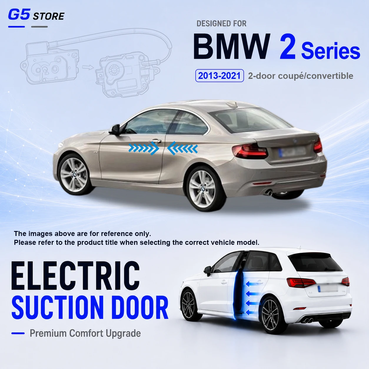 For BMW 2 Series F22 F23 2013-2021 Car Electric Suction Door Power-assisted Closing Door Soft-close Function
For BMW 2 Series F22 F23 2013-2021 Car Electric Suction Door Power-assisted Closing Door Soft-close Function