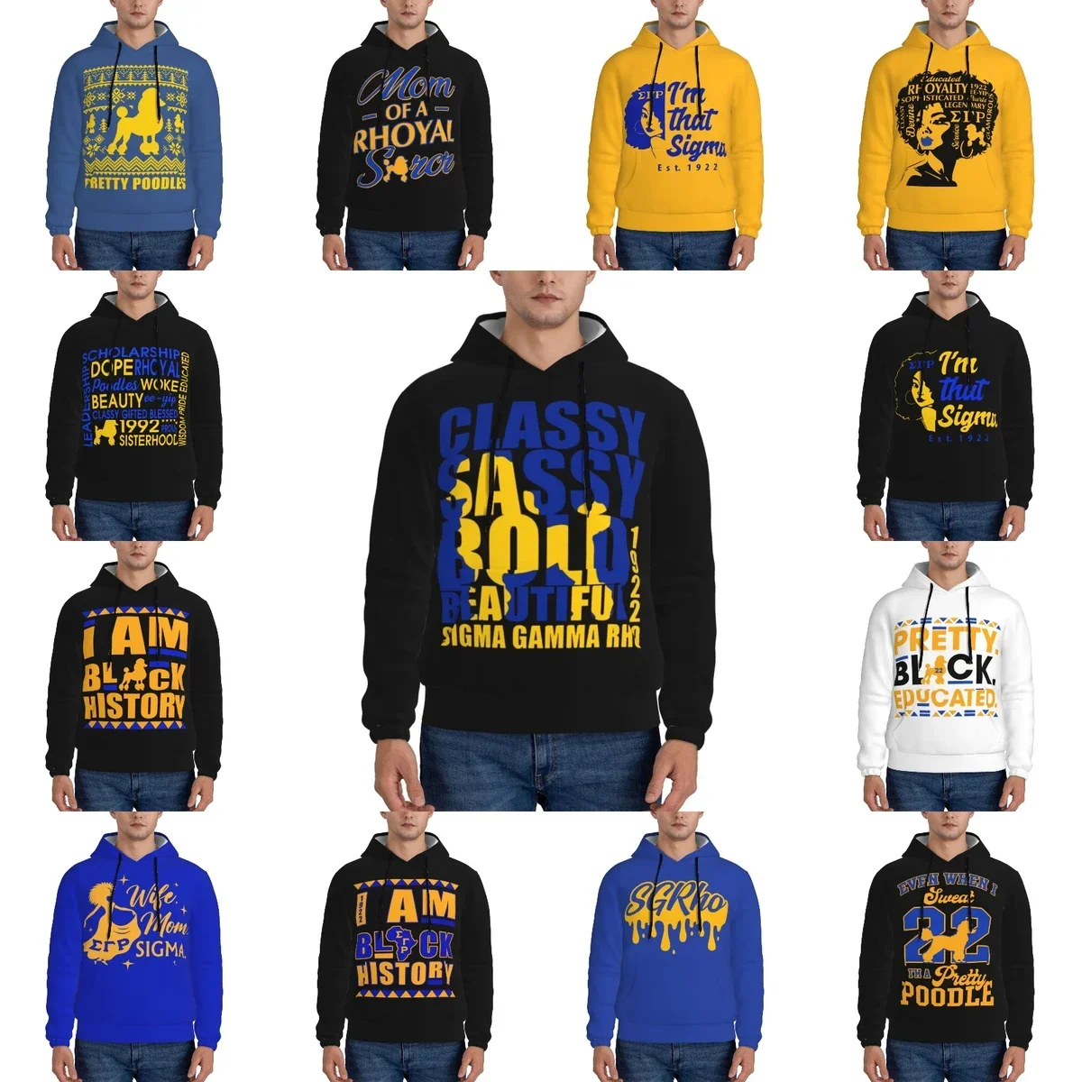 Sigma SGR Gamma Rho Men's Pullover Hoodie Casual Hooded Sweatshirt Best Hoodies Sportswear Tracksuit with Pocket
Sigma SGR Gamma Rho Men's Pullover Hoodie Casual Hooded Sweatshirt Best Hoodies Sportswear Tracksuit with Pocket