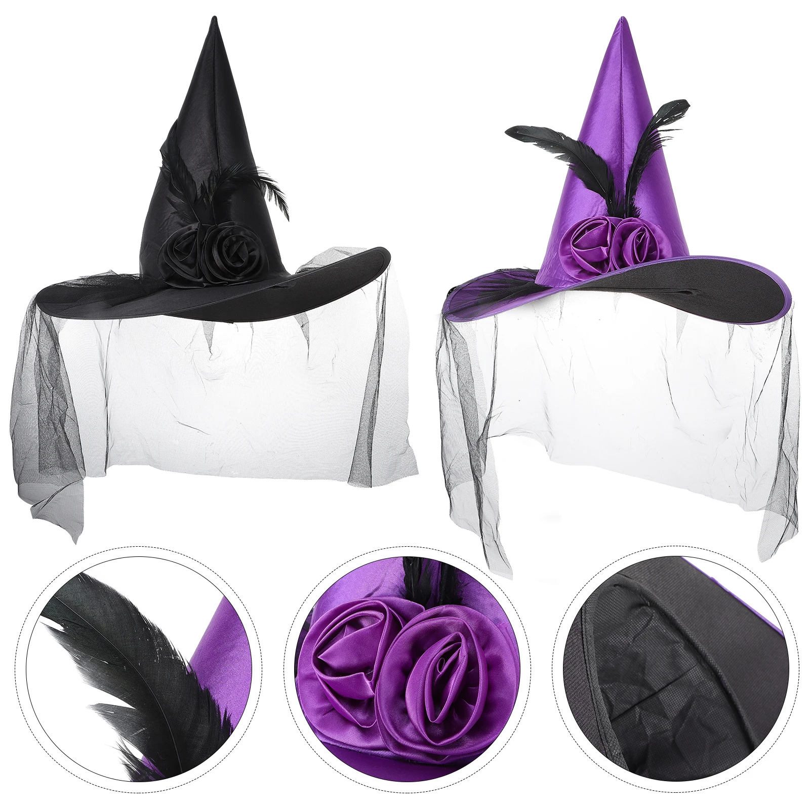 2pcs Halloween Witch Hats Costume Accessory Party Dress Up Props For Women Carnival Cosplay Festival Decorations Witches Hat
2pcs Halloween Witch Hats Costume Accessory Party Dress Up Props For Women Carnival Cosplay Festival Decorations Witches Hat