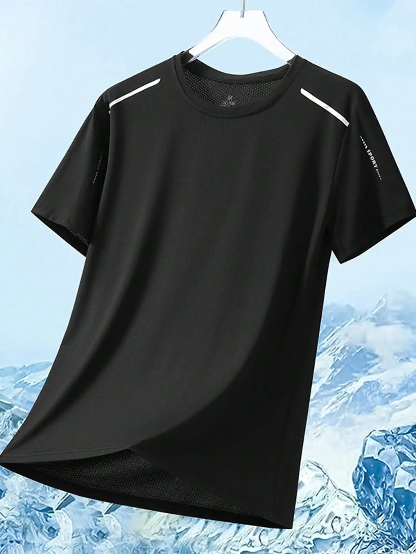 1pc Women's Quick Drying T-Shirt, Ice Silk Round Neck Short Sleeve, Stretch Sweat-Absorbing Fast Drying Tee, Suitable For Women's Fitness Training Summer Sports
1pc Women's Quick Drying T-Shirt, Ice Silk Round Neck Short Sleeve, Stretch Sweat-Absorbing Fast Drying Tee, Suitable For Women's Fitness Training Summer Sports