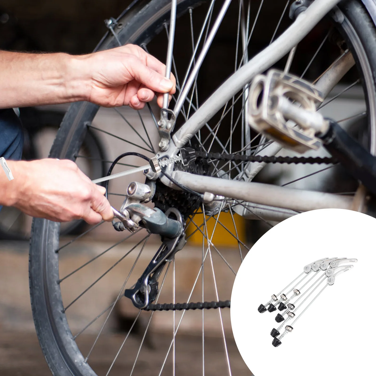 3 Pairs Quick Release Skewers Aluminum Alloy Disassembly Rods for Road Mountain Bikes Hub Front Axle Secure Repair Parts Bike
3 Pairs Quick Release Skewers Aluminum Alloy Disassembly Rods for Road Mountain Bikes Hub Front Axle Secure Repair Parts Bike