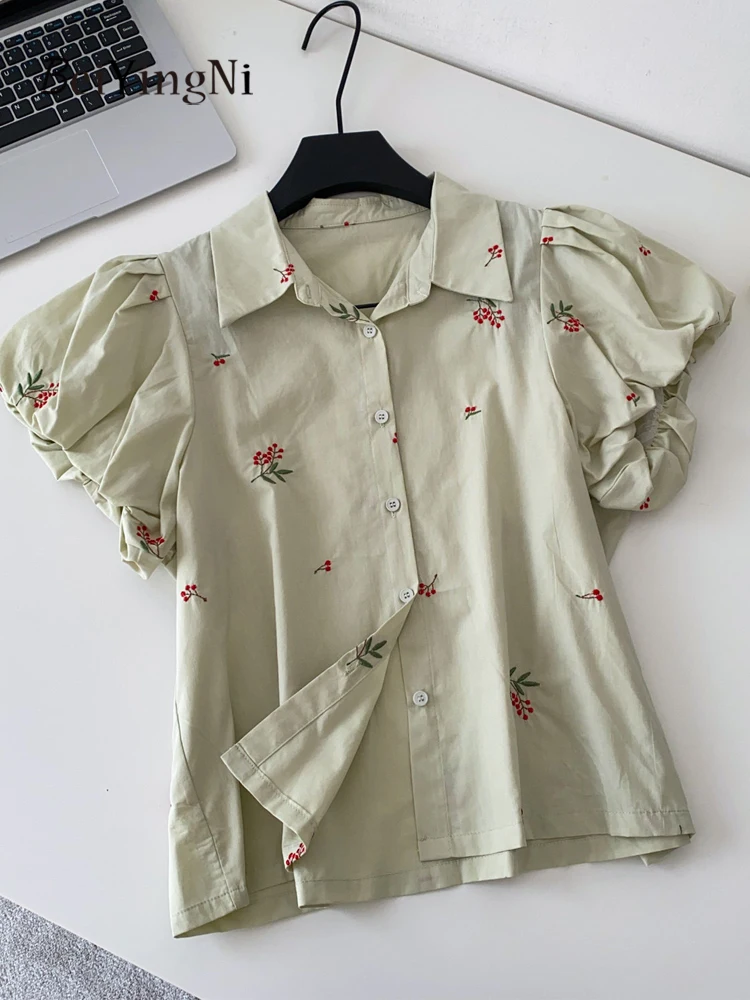 Beiyingni 2026 Korean Embroidery Women's Shirts Sweet Casual Loose Puff Sleeve Tops Female Workwear White Blusas Newest Clothes
Beiyingni 2026 Korean Embroidery Women's Shirts Sweet Casual Loose Puff Sleeve Tops Female Workwear White Blusas Newest Clothes