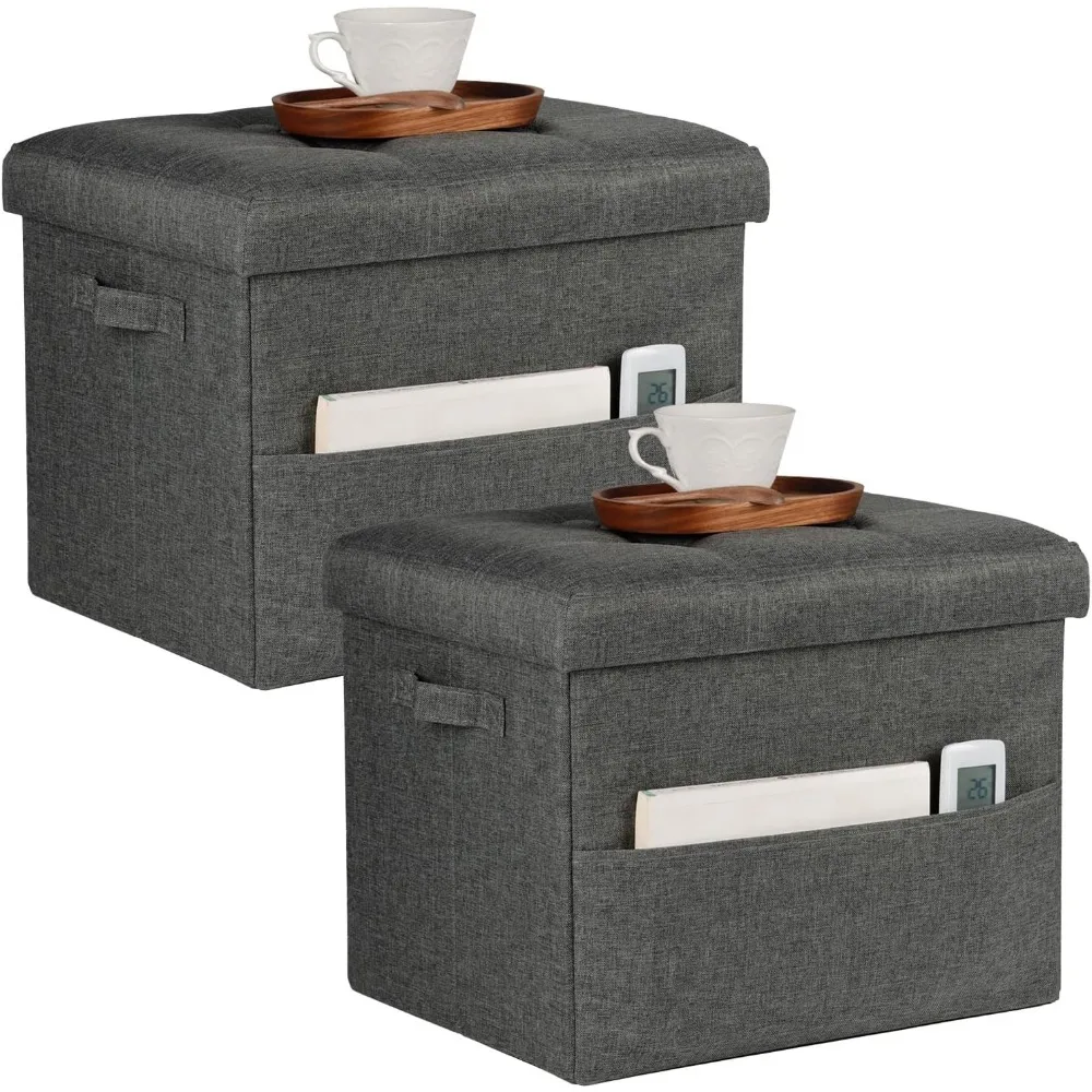 Storage Ottoman Foot Rest, Folding Linen Cotton Ottoman with Storage with Side Pockets and Handle, Foot Stool for Lounge, Study
Storage Ottoman Foot Rest, Folding Linen Cotton Ottoman with Storage with Side Pockets and Handle, Foot Stool for Lounge, Study