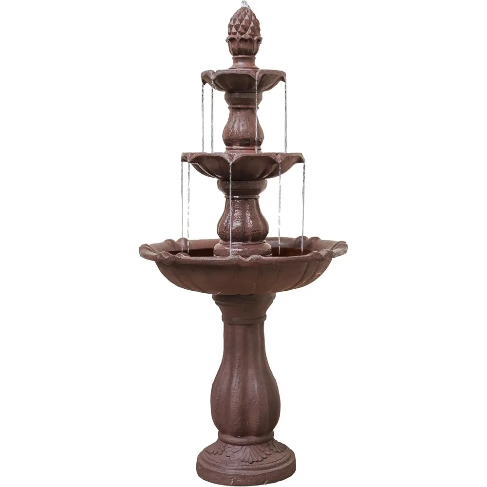 51" 3-tier brown garden waterfall fountain – outdoor lawn decor with auto shut-off pump, large resin freestanding water feature
51" 3-tier brown garden waterfall fountain – outdoor lawn decor with auto shut-off pump, large resin freestanding water feature