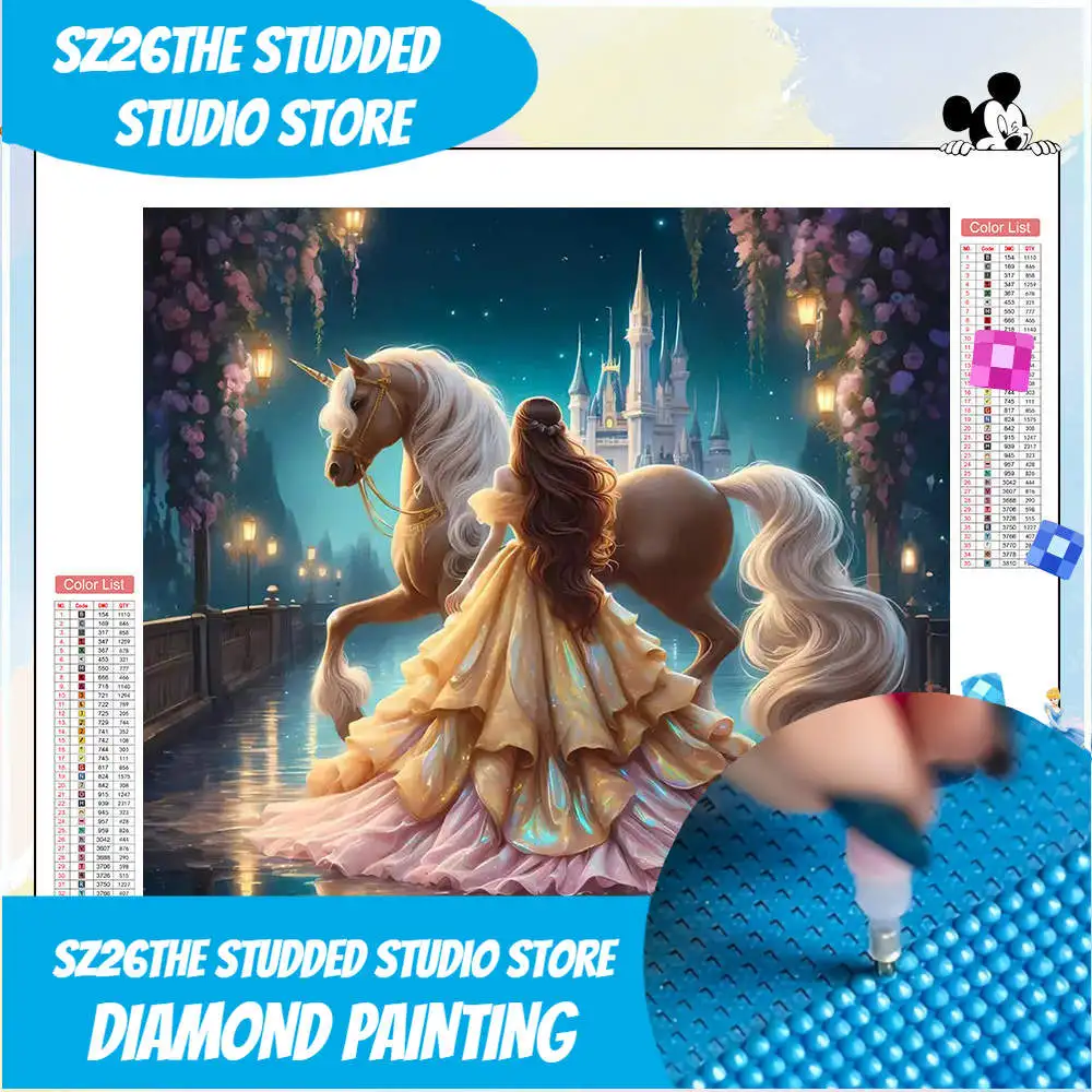 Набор для алмазной вышивки Disney: Принцессы и единороги, волшебная сцена, стразы 5D, круглые стразы, вышивка алмазами
Набор для алмазной вышивки Disney: Принцессы и единороги, волшебная сцена, стразы 5D, круглые стразы, вышивка алмазами