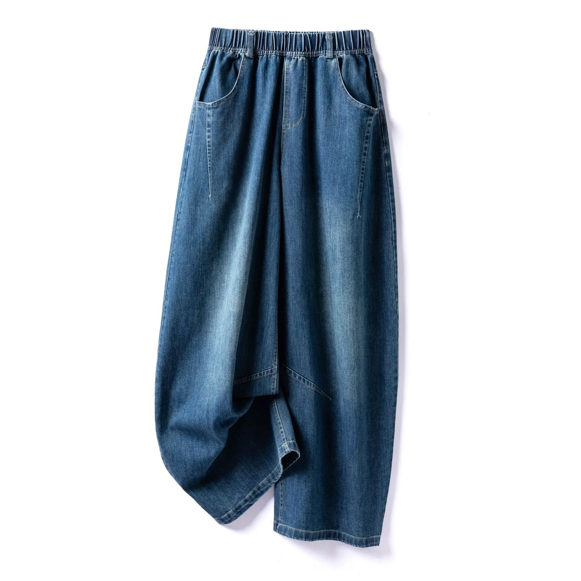 Dave&Di European And American Casual Elastic Waistband Cotton Denim Loose And Wide Legs Slimming Effect Plus Size Carrot Pant
Dave&Di European And American Casual Elastic Waistband Cotton Denim Loose And Wide Legs Slimming Effect Plus Size Carrot Pant