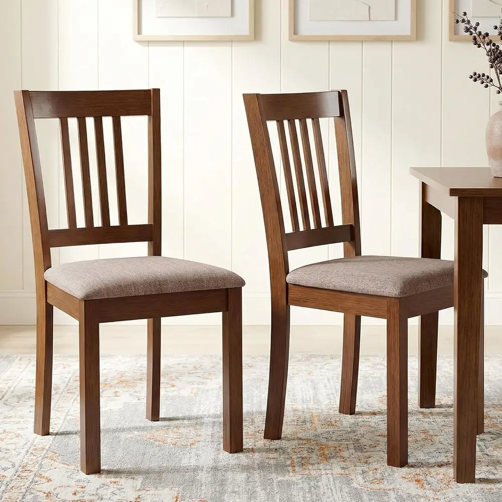Solid Wood Dining Chairs Set of 2, Century Modern Linen Upholstery, Suitable for Kitchen, Dining Room, Living Room, Walnut and T
Solid Wood Dining Chairs Set of 2, Century Modern Linen Upholstery, Suitable for Kitchen, Dining Room, Living Room, Walnut and T