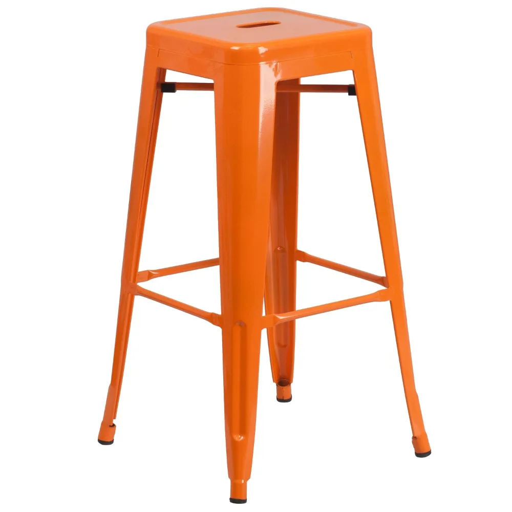Bar Stools 30" High Backless Orange Metal Indoor-Outdoor Barstool with Square Seat, Bar Stools
Bar Stools 30" High Backless Orange Metal Indoor-Outdoor Barstool with Square Seat, Bar Stools