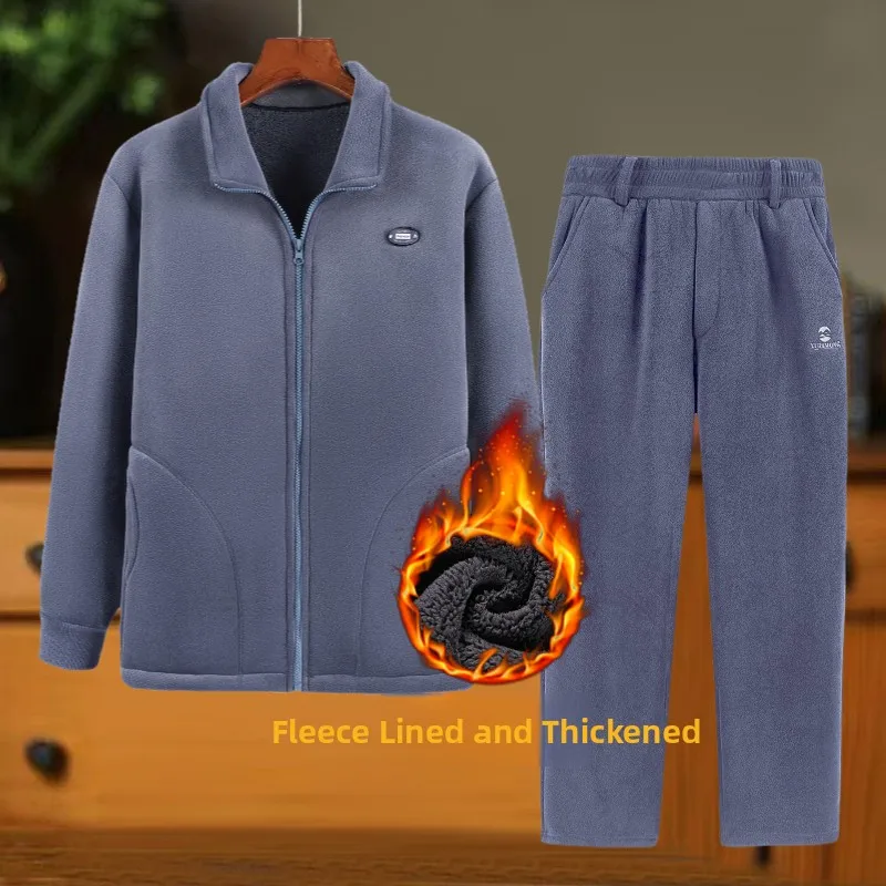 Thiened Fce Autumn Winter Dad Set Faionable Warm Coat Stand Collar Two Pieces Set for Men andpa Winter Clothing
Thiened Fce Autumn Winter Dad Set Faionable Warm Coat Stand Collar Two Pieces Set for Men andpa Winter Clothing