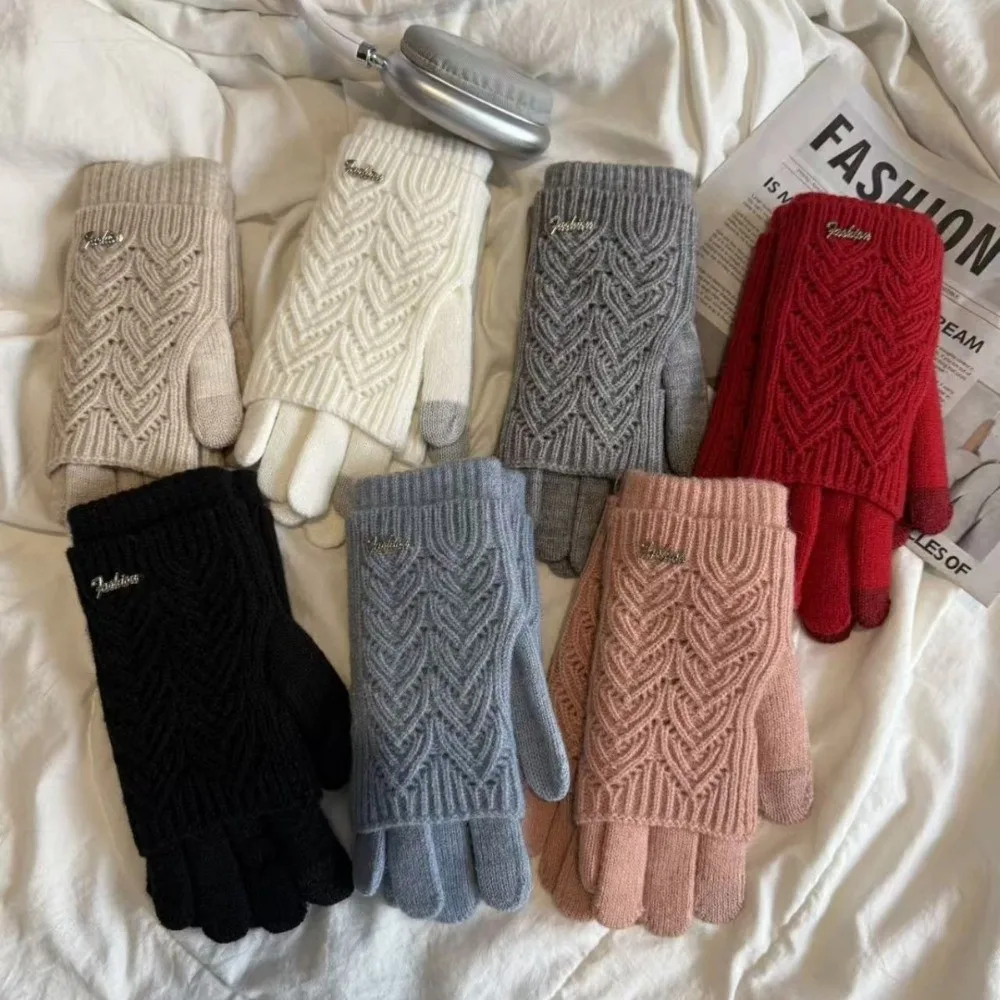 Fashion Dual-purpose Knitted Gloves Warm Cold Proof Touch Screen Gloves Windproof Mittens Women
Fashion Dual-purpose Knitted Gloves Warm Cold Proof Touch Screen Gloves Windproof Mittens Women