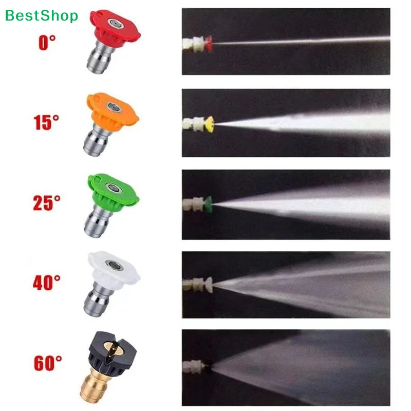 ♬5/7pcs 1/4inch Quick Connect Garden High Pressure Washer Spray Nozzle 0 -65 Degree Watering Soap Nozzle Tip Garden Cleaning
♬5/7pcs 1/4inch Quick Connect Garden High Pressure Washer Spray Nozzle 0 -65 Degree Watering Soap Nozzle Tip Garden Cleaning