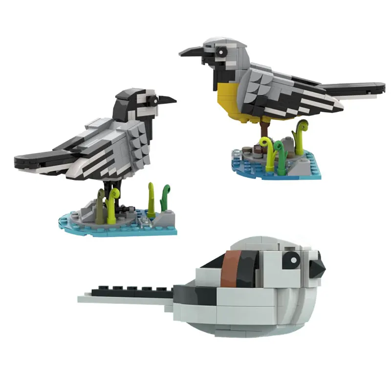 MOC Animals and Birds White Wagtail Long-tailed Tit Small Particle Assembly Building Block Toy for Girls (157pcs)
MOC Animals and Birds White Wagtail Long-tailed Tit Small Particle Assembly Building Block Toy for Girls (157pcs)