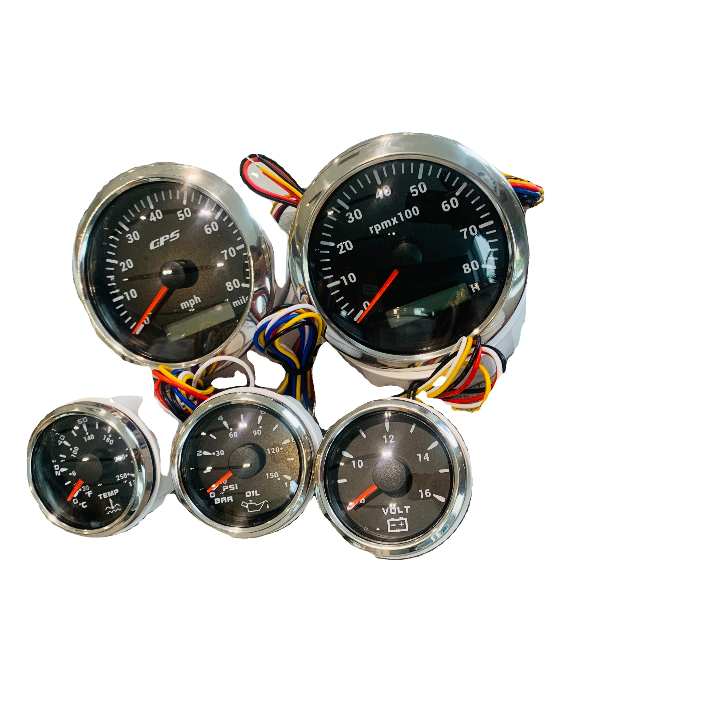 6-in-1 for Auto Meter Water Temp Fuel Level GPS Speedometer Oil Pressure Voltage Gauge Tachometer Dashboard for Trucks New Used
6-in-1 for Auto Meter Water Temp Fuel Level GPS Speedometer Oil Pressure Voltage Gauge Tachometer Dashboard for Trucks New Used