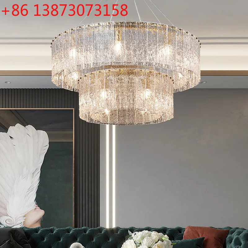 New post-modern simple light luxury glass living room chandelier dining room bedroom round whole house lamp
New post-modern simple light luxury glass living room chandelier dining room bedroom round whole house lamp