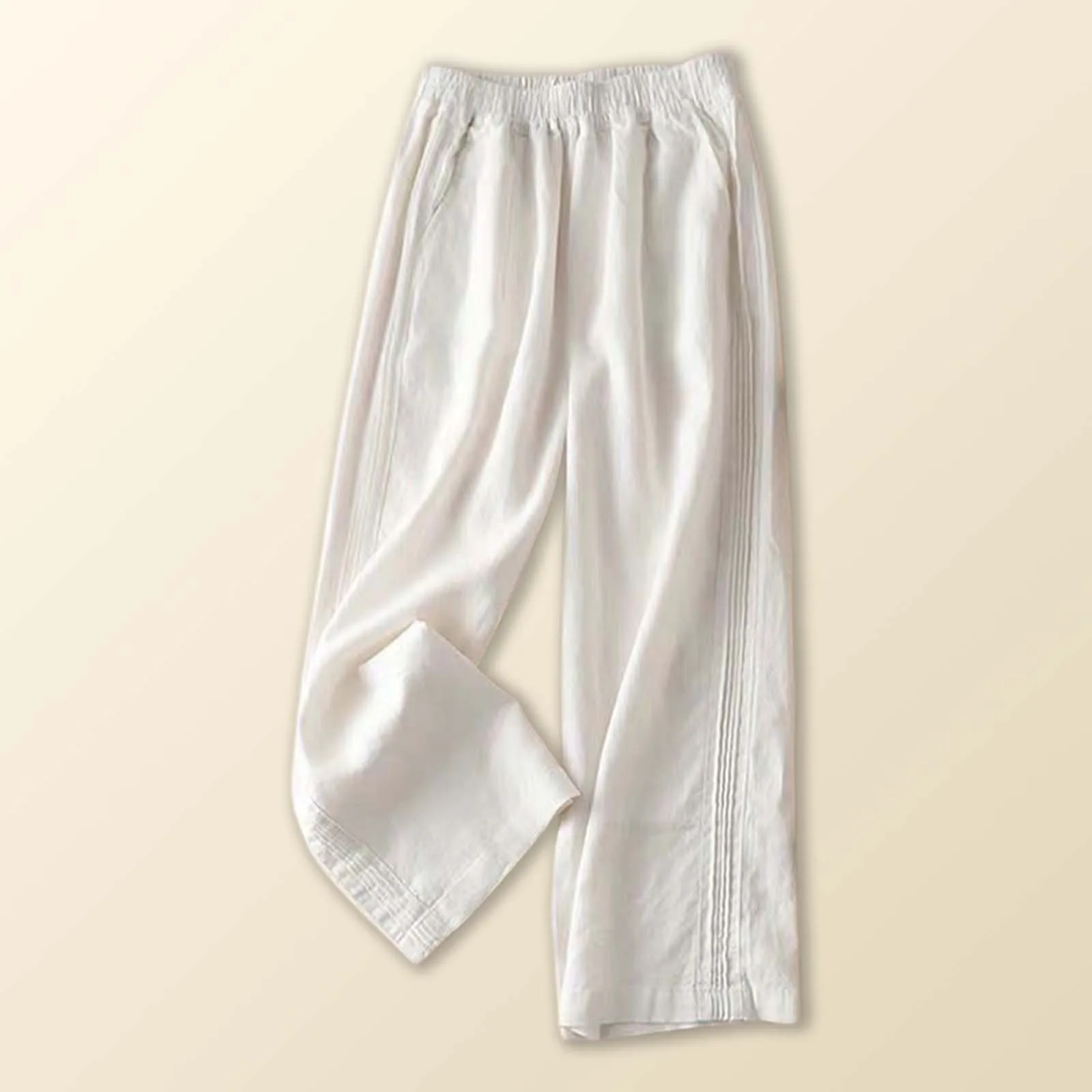Women Solid Straight Pants Leisure Elastic Waist Korean Fashion Simple Retro Loose Breathable Summer Minimalist Stylish Trousers
Women Solid Straight Pants Leisure Elastic Waist Korean Fashion Simple Retro Loose Breathable Summer Minimalist Stylish Trousers