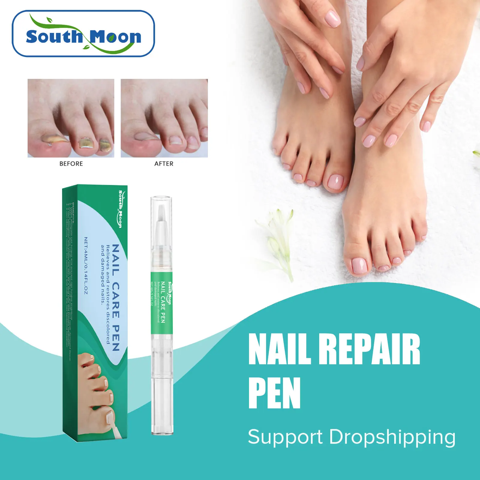 South Moon Nail Repair Pen Anti Paronychia Foot Nail Infection Removal Toenail Thicken Brighten Onychomycosis Treatment Essence
South Moon Nail Repair Pen Anti Paronychia Foot Nail Infection Removal Toenail Thicken Brighten Onychomycosis Treatment Essence