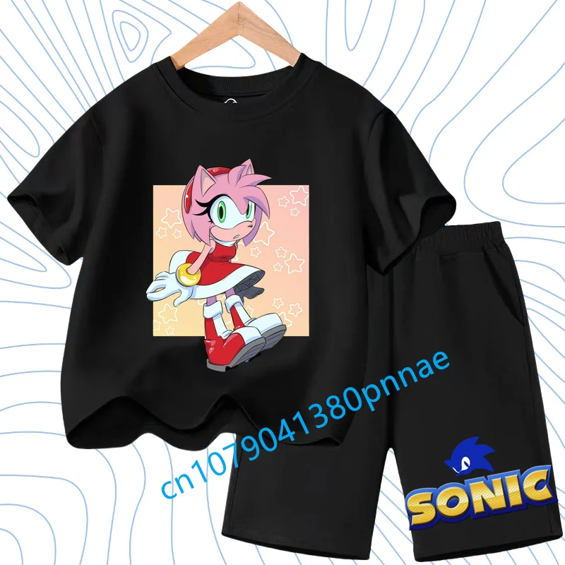 2pc Sonics Children T-shirts Shorts Set Cute Cartoon Graphic T-shirt Kids Jersey Set Short Sleeves Top Summer Baby Boys Clothing
2pc Sonics Children T-shirts Shorts Set Cute Cartoon Graphic T-shirt Kids Jersey Set Short Sleeves Top Summer Baby Boys Clothing