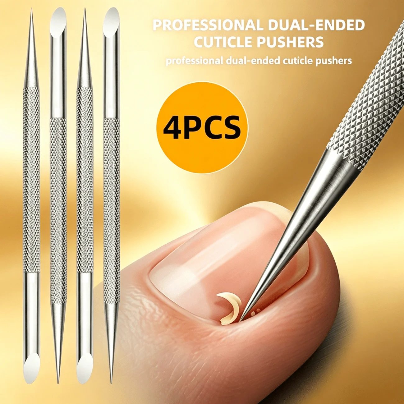 Four piece double headed stainless steel dead skin nail tool
Four piece double headed stainless steel dead skin nail tool