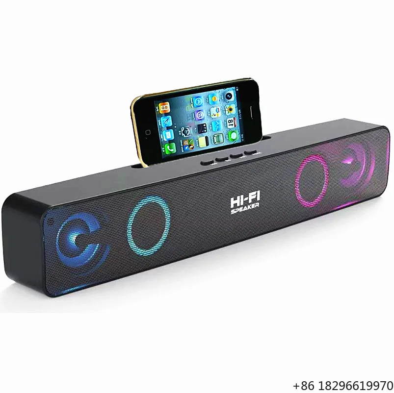 RGB colorful LED stereo subwoofer, IPX4 waterproof 10W output, battery powered desktop home theater surround speaker
RGB colorful LED stereo subwoofer, IPX4 waterproof 10W output, battery powered desktop home theater surround speaker