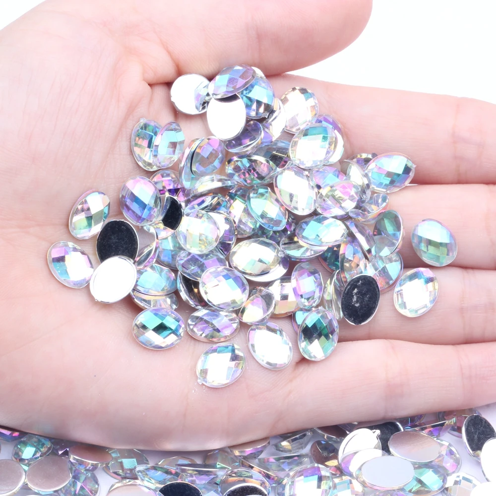 8x10mm 50pcs Acrylic Rhinestones Oval Earth Facets Many AB Colors Flatback Glue On Beads DIY Jewelry Making Decorations
8x10mm 50pcs Acrylic Rhinestones Oval Earth Facets Many AB Colors Flatback Glue On Beads DIY Jewelry Making Decorations