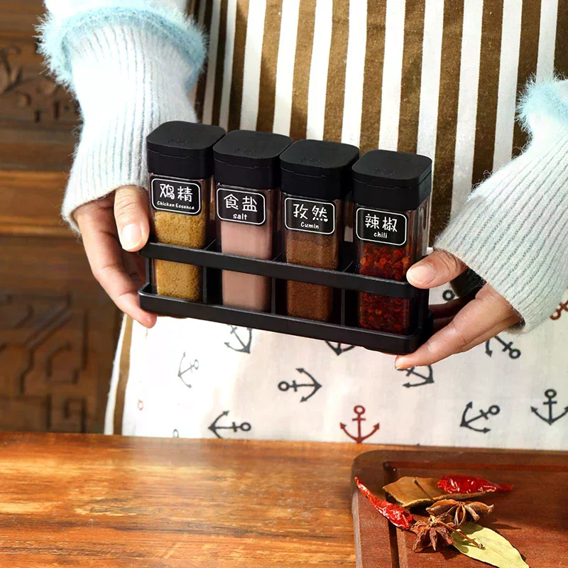 Four-grid Barbecue Spice Bottle Household Combination Set Spice Salt Pepper Jar Kitchen Sealed Moisture-proof Spice Container
Four-grid Barbecue Spice Bottle Household Combination Set Spice Salt Pepper Jar Kitchen Sealed Moisture-proof Spice Container