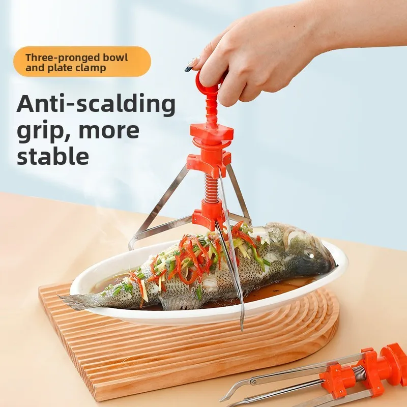 Stainless Steel Three Claw Anti-Scalding Kitchen Utensils Soup Bowl Dish Clamp Steamed Dish Household Anti-Scalding Clamp
Stainless Steel Three Claw Anti-Scalding Kitchen Utensils Soup Bowl Dish Clamp Steamed Dish Household Anti-Scalding Clamp