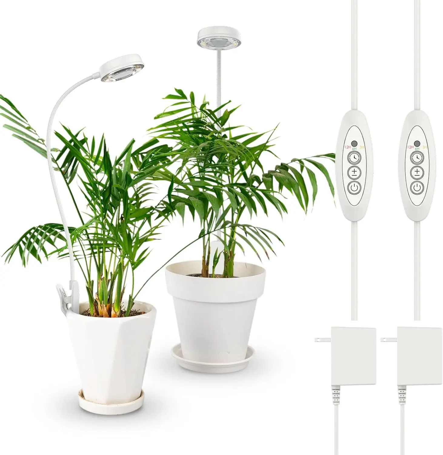 LED Grow Light for Indoor Plants, Full Spectrum Clip Plant Lamp, 4-Level Dimmable, Auto Timer 3/6/12H, 10W 2-Pack
LED Grow Light for Indoor Plants, Full Spectrum Clip Plant Lamp, 4-Level Dimmable, Auto Timer 3/6/12H, 10W 2-Pack