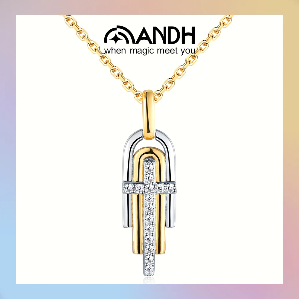 ANDH Sparkling Moissanite Cross Pendant Necklace Unisex Sterling Silver Gold Plated Religious Cross Charm Necklaces Jewelry Gift
ANDH Sparkling Moissanite Cross Pendant Necklace Unisex Sterling Silver Gold Plated Religious Cross Charm Necklaces Jewelry Gift