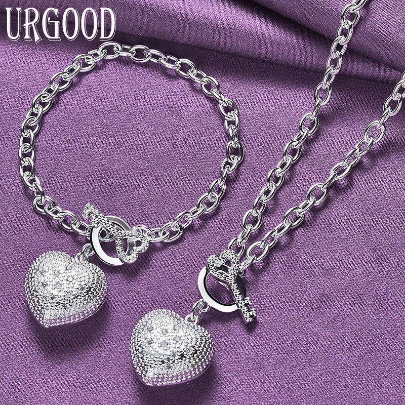 925 Sterling Silver Heart Shaped Exquisite Hollow Out Key Inner Chain Set For Women Birthday Party Engagement Wedding Gift
925 Sterling Silver Heart Shaped Exquisite Hollow Out Key Inner Chain Set For Women Birthday Party Engagement Wedding Gift