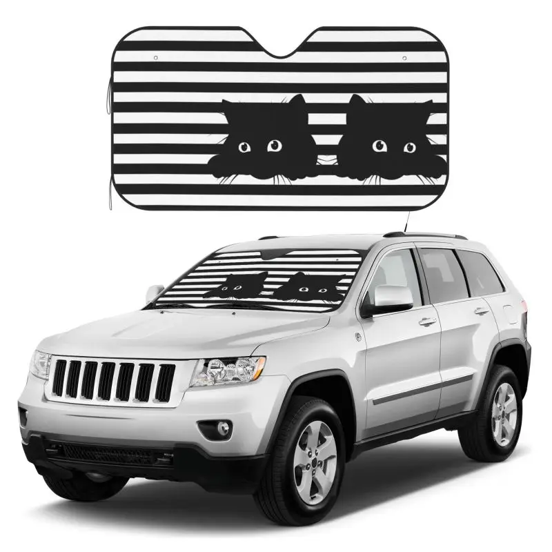 Cute Black Cats Print Car Windshield Sunshade Foldable Auto Sun Blocker Visor Cool Funny Front Windshield Sun Shade 55x30 Inches
Cute Black Cats Print Car Windshield Sunshade Foldable Auto Sun Blocker Visor Cool Funny Front Windshield Sun Shade 55x30 Inches