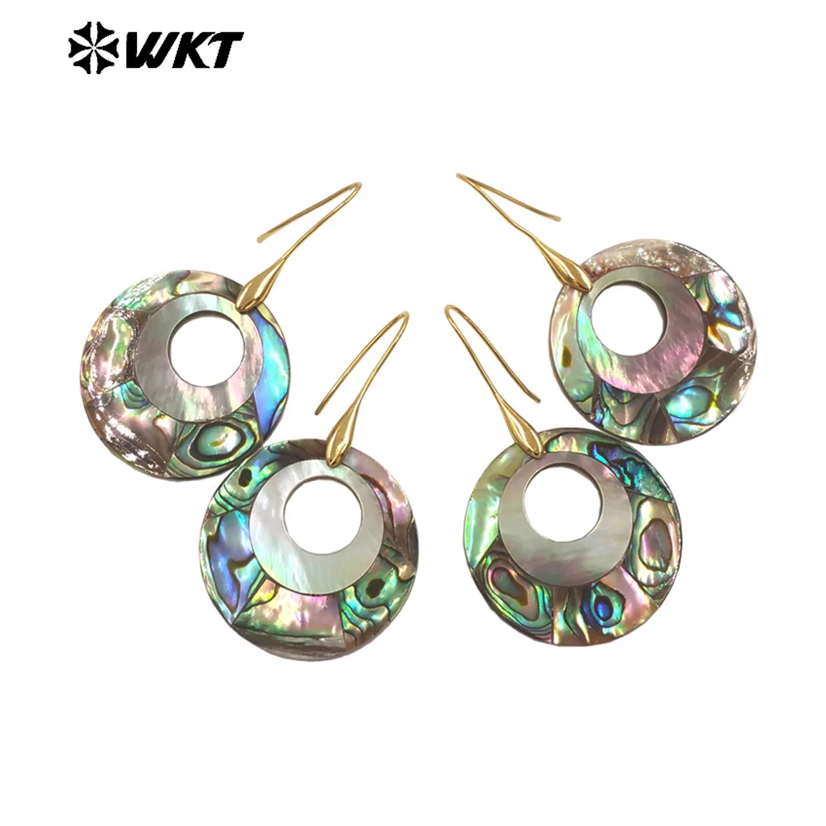 WT-MPE163 Elegant Design Abalone Shell Round Shape With 18k Real Gold Plated Earrings For Women Jewelry
WT-MPE163 Elegant Design Abalone Shell Round Shape With 18k Real Gold Plated Earrings For Women Jewelry