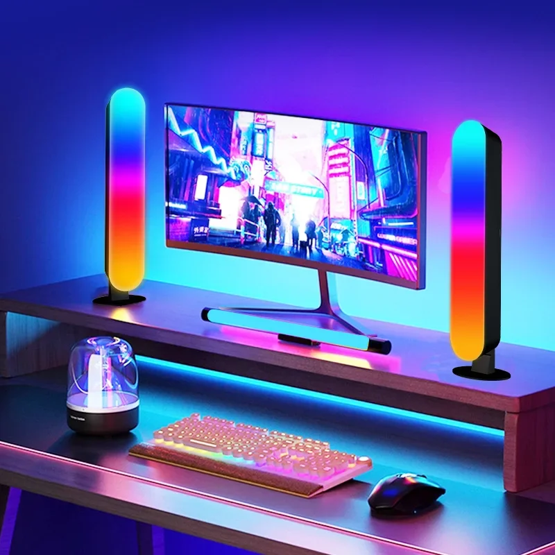 2pcs LED Night Light RGB Ambient Lights with Remote Control For Gaming TV Room Bedroom Decoration Bar Music Rhythm Symphony Lamp
2pcs LED Night Light RGB Ambient Lights with Remote Control For Gaming TV Room Bedroom Decoration Bar Music Rhythm Symphony Lamp