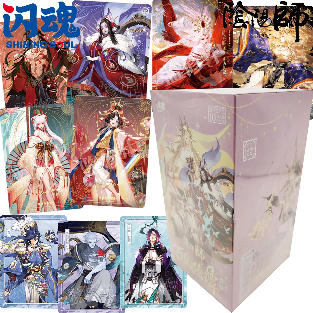 Original Shining Soul Onmyoji Collection Cards Highly Beloved 3D Game Elegant Charm Character Art Peripheral Cards Kids Gifts
Original Shining Soul Onmyoji Collection Cards Highly Beloved 3D Game Elegant Charm Character Art Peripheral Cards Kids Gifts