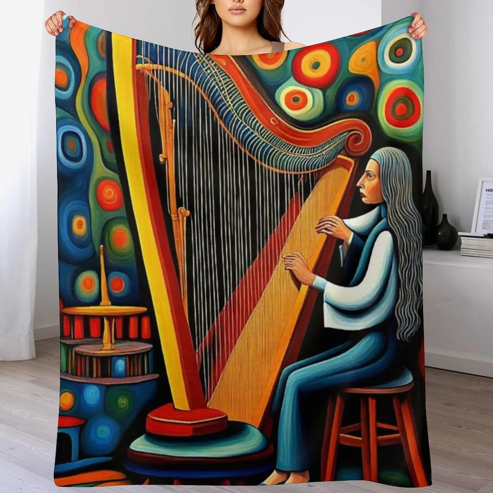 The Harp Player Throw Blanket Elegant Warm Throw Blanket for Hotel Home
The Harp Player Throw Blanket Elegant Warm Throw Blanket for Hotel Home
