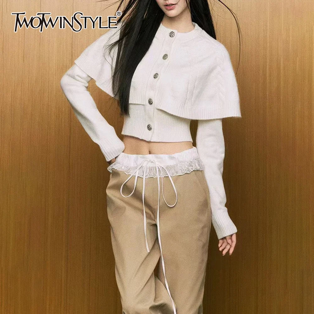 TWOTWINSTYLE белый свитер с шалью, женский свободный корейский минималистичный женский свитер с круглым вырезом и длинными рукавами, осенняя мода, новинка
TWOTWINSTYLE белый свитер с шалью, женский свободный корейский минималистичный женский свитер с круглым вырезом и длинными рукавами, осенняя мода, новинка