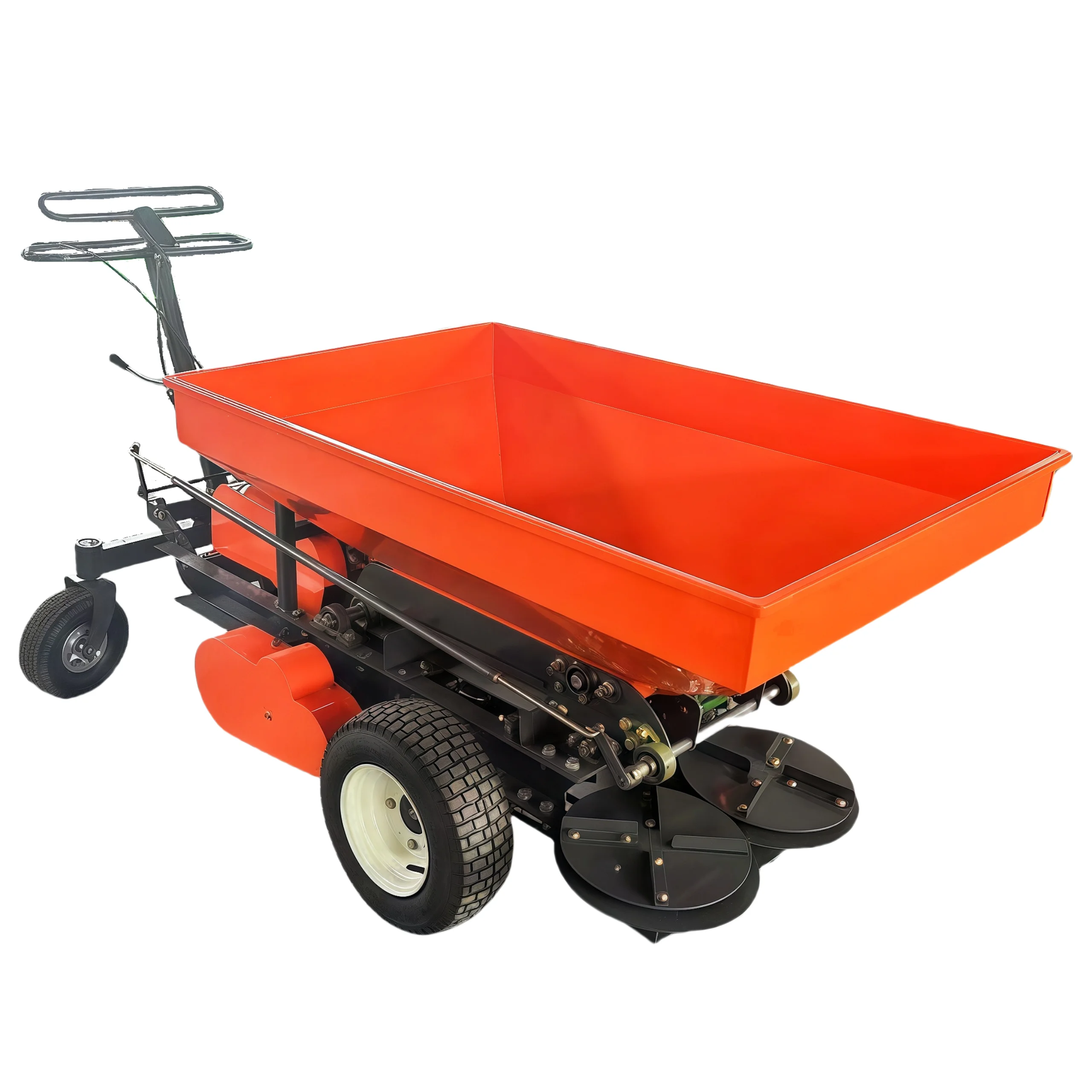 Double Disc Dual Axis Lawn Spreader Self-propelled Fertilizer Spreader Muck Spreader
Double Disc Dual Axis Lawn Spreader Self-propelled Fertilizer Spreader Muck Spreader