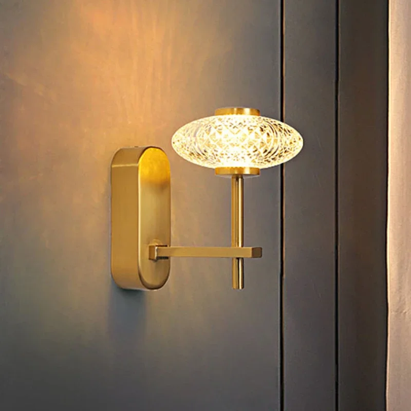 Simple Modern Bedroom Bedside Copper Wall Lamp Nordic TV Background Atmosphere Light Luxury Aisle Lighting
Simple Modern Bedroom Bedside Copper Wall Lamp Nordic TV Background Atmosphere Light Luxury Aisle Lighting