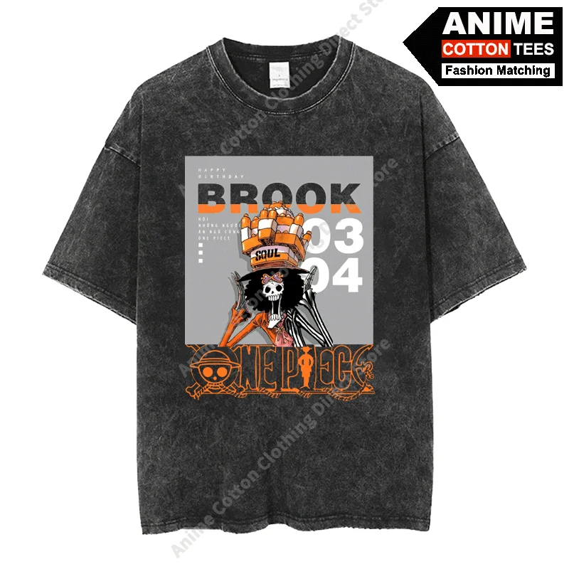 Anime ONE PIECE - BROOK Print T Shirt y2k Harajuku Fashion Street Men Women Casual Short Sleeve Cotton Washed Vintage Loose Tees
Anime ONE PIECE - BROOK Print T Shirt y2k Harajuku Fashion Street Men Women Casual Short Sleeve Cotton Washed Vintage Loose Tees