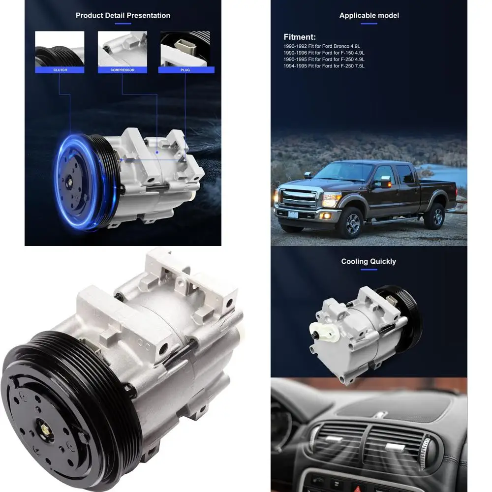 Компрессор переменного тока сцеплением 1990-1995 гг. для Ford для F-150 для F-250 для F-350 для F-53 Motorhome 4,9 л 7,5 л Компрессор переменного тока
Компрессор переменного тока сцеплением 1990-1995 гг. для Ford для F-150 для F-250 для F-350 для F-53 Motorhome 4,9 л 7,5 л Компрессор переменного тока