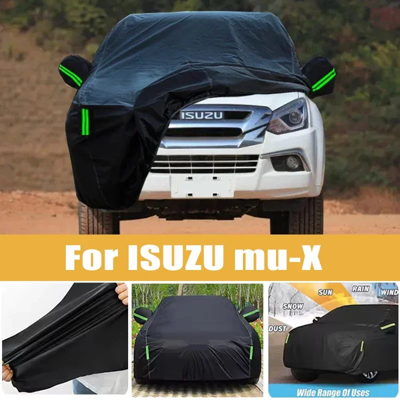 For ISUZU Mu-X Full Car Cover Four Seasons Outdoor Sun Anti UV Rain Snow Dust Protection Oxford Cloth Accessories
For ISUZU Mu-X Full Car Cover Four Seasons Outdoor Sun Anti UV Rain Snow Dust Protection Oxford Cloth Accessories