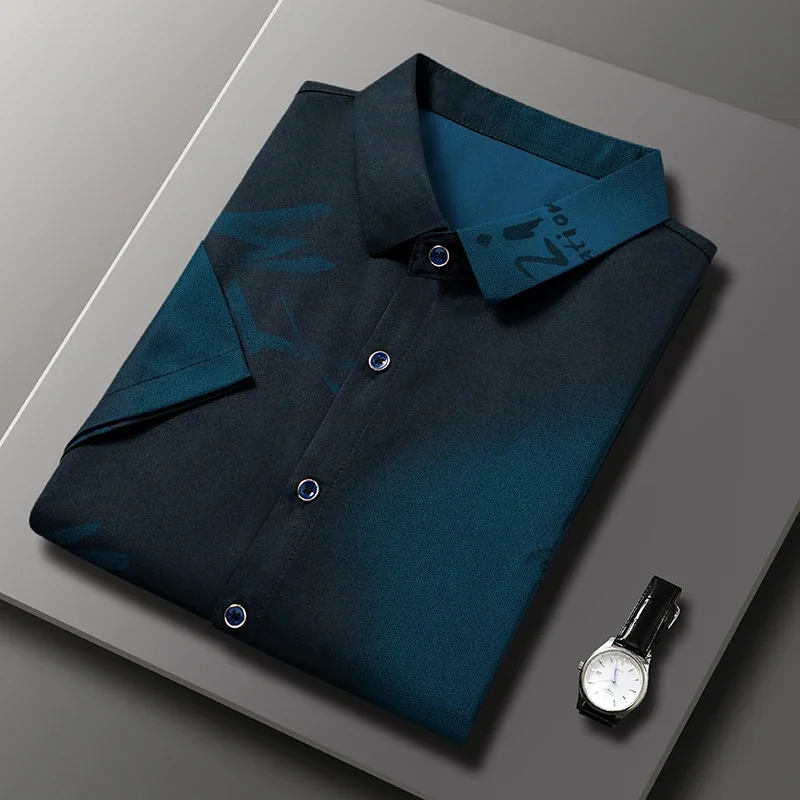 New Men's Casual Printed Short Sleeved Lapel Shirt for Summer Fashion Comfort No Ironing Wrinkle Resistant Top
New Men's Casual Printed Short Sleeved Lapel Shirt for Summer Fashion Comfort No Ironing Wrinkle Resistant Top