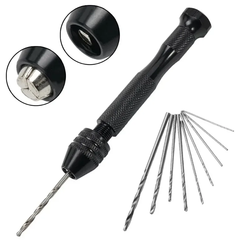 Mini Hand Drill with 0.8-3.0mm Drill Bits Set Rotary Tools for Jewellery Model Hobby DIY Wood Craft Handmade Watch Repair Tools
Mini Hand Drill with 0.8-3.0mm Drill Bits Set Rotary Tools for Jewellery Model Hobby DIY Wood Craft Handmade Watch Repair Tools
