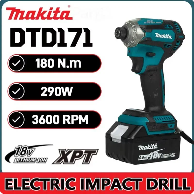 Makita DTD171 Brushless Impact Driver Rechargeable Screwdriver Drills Cordless Power Tools 18V BL Motor Bare Tool Unit
Makita DTD171 Brushless Impact Driver Rechargeable Screwdriver Drills Cordless Power Tools 18V BL Motor Bare Tool Unit