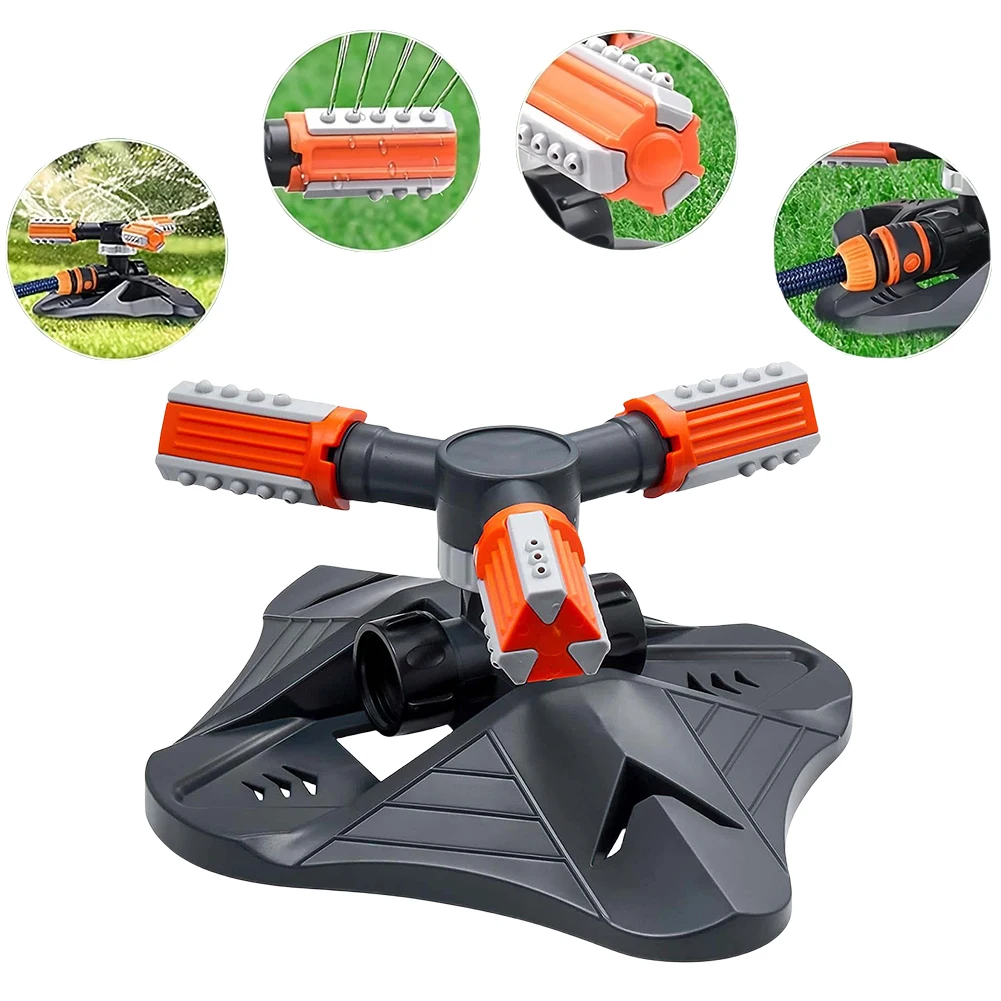 Garden Sprinkler 3 Fork Spray Head Automatic 360 Degree Rotating Plastic Watering Garden Atomizer Agriculture Irrigation Tool
Garden Sprinkler 3 Fork Spray Head Automatic 360 Degree Rotating Plastic Watering Garden Atomizer Agriculture Irrigation Tool