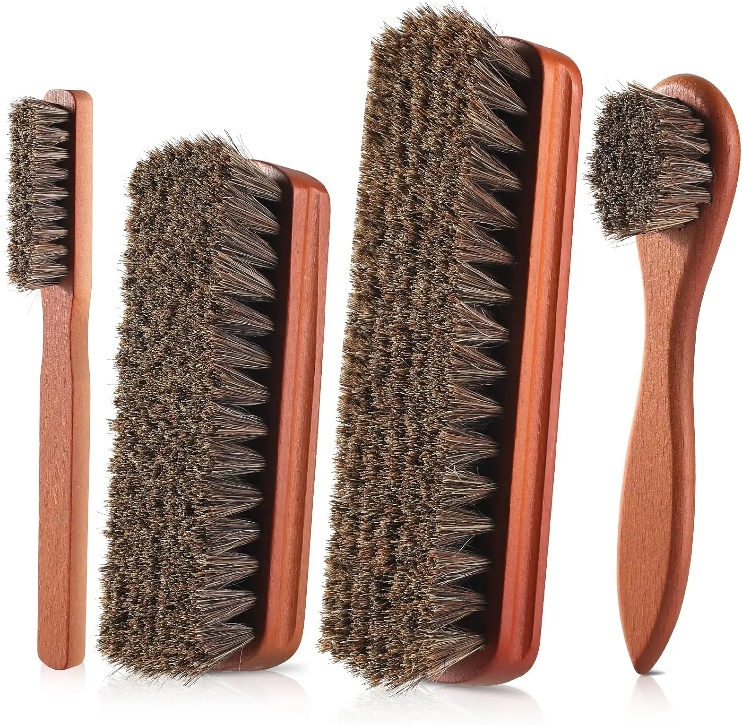 4-Piece Professional Leather Shoe Care Brush Set with Horsehair for Gentle Polishing and Cleaning
4-Piece Professional Leather Shoe Care Brush Set with Horsehair for Gentle Polishing and Cleaning