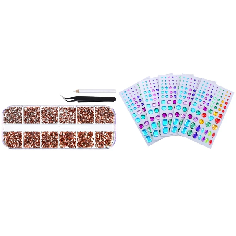 Self-Adhesive Rhinestone Sticker With Flat Back Gems Round Crystal Rhinestones Rose Gold
Self-Adhesive Rhinestone Sticker With Flat Back Gems Round Crystal Rhinestones Rose Gold