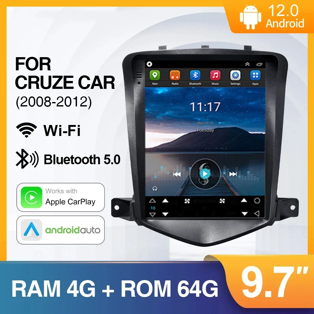 9.7" Car Radio for Chevrolet Cruze 2008-2012 Multimedia Player Android 12 GPS 2din Carplay Auto Stereo Head Unit
9.7" Car Radio for Chevrolet Cruze 2008-2012 Multimedia Player Android 12 GPS 2din Carplay Auto Stereo Head Unit