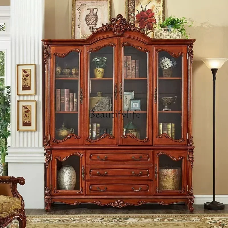 XL American solid wood dining side cabinet, living room four-door partition lockerSSS
XL American solid wood dining side cabinet, living room four-door partition lockerSSS