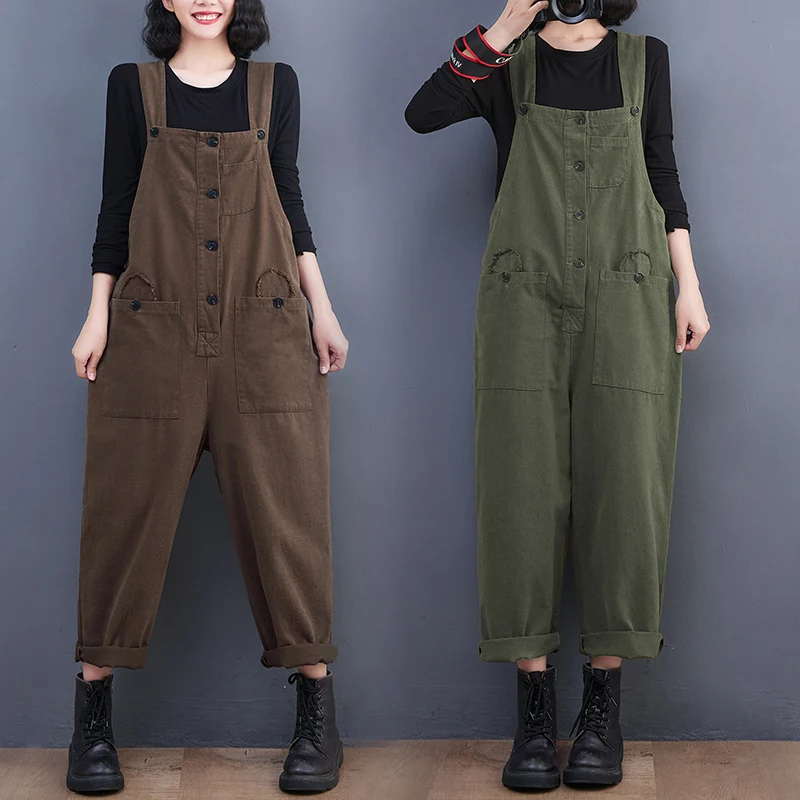 Retro Workwear Wide Leg Overalls Women's Spring Autumn Loose Casual Faion Personalized Straight Cut Strap Pants Trendy
Retro Workwear Wide Leg Overalls Women's Spring Autumn Loose Casual Faion Personalized Straight Cut Strap Pants Trendy